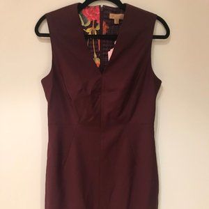 Ted Baker Burgundy Suit Dress